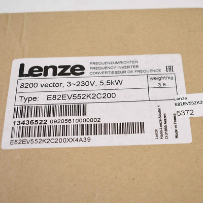 LENZE 8200 VECTOR E82EV552_2C200/ E82EV552K2C200/ E82EV552-2C200 BRAND NEW
