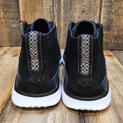 UGG MENS FREAMON WASHED DENIM CHUKKA BOOTS SHOES BLACK SUEDE  display picture 3