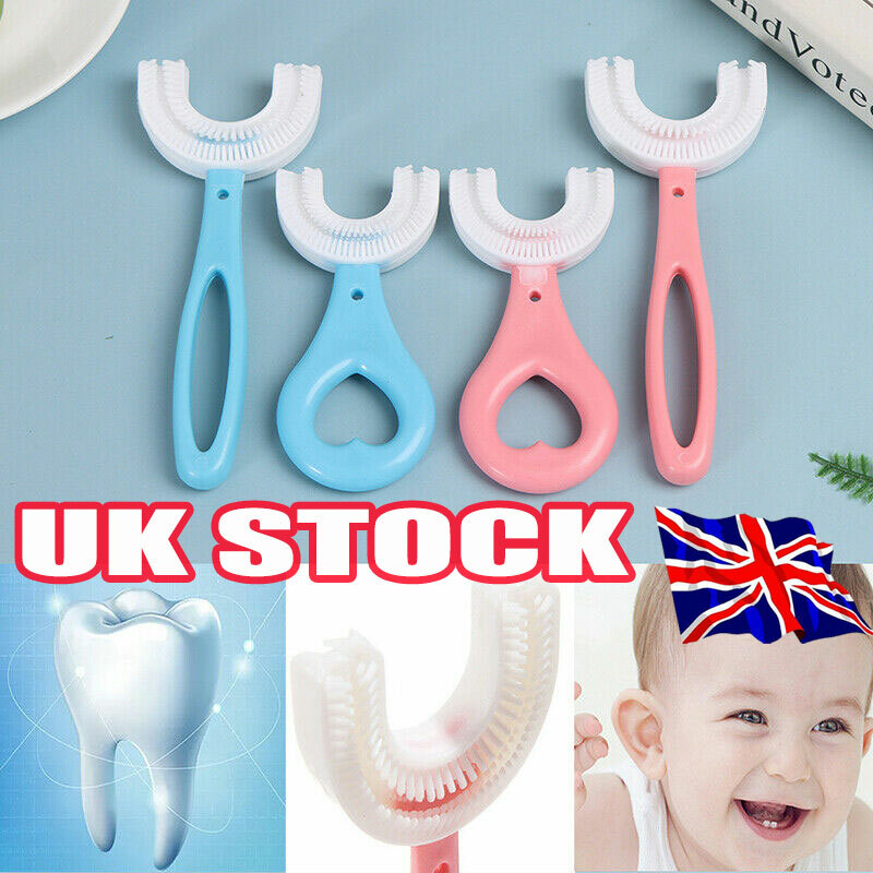 UShape Toothbrush Kids Silicone Manual Teeth Cleaning Brush Portable