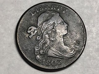 1803 Draped Bust large cent. VF minor micro porosity and light scratches. #mur2