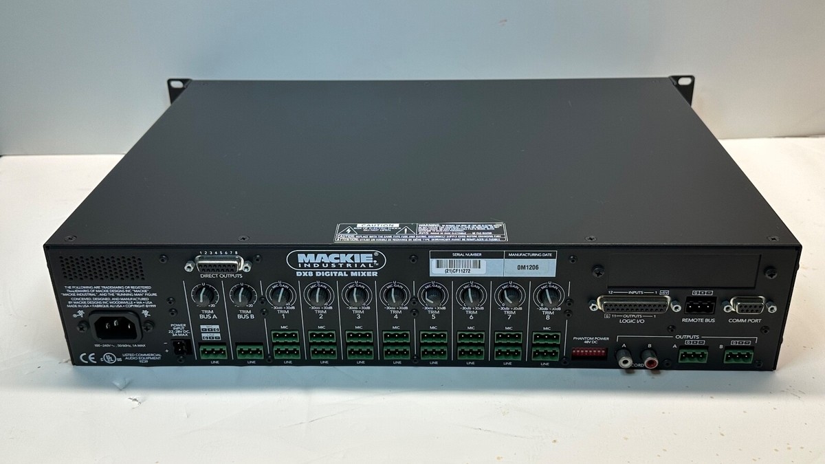Mackie Industrial Dx8 Digital Audio Eight-channel Stereo Power