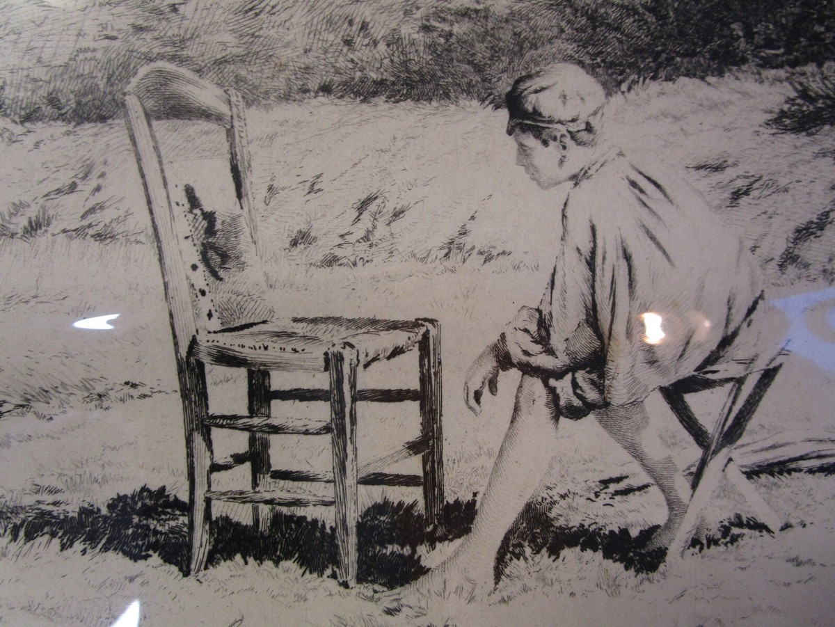 Antique Louis MONZIES (1849-1930) engraving / print boy painter | eBay