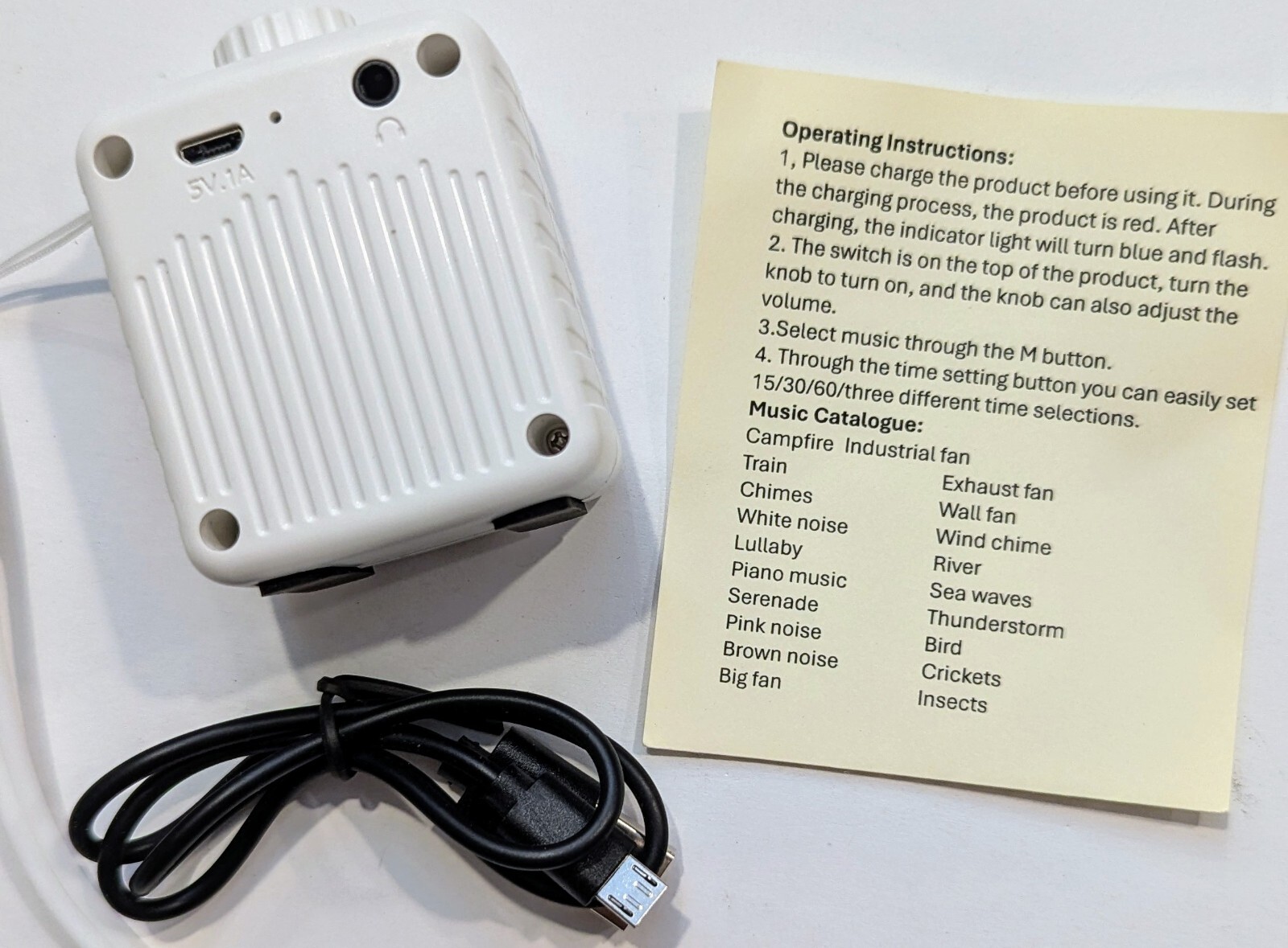 Portable Sleep Therapy White Noise Machine Soother NEW Adults Baby Kids Sleeping-image