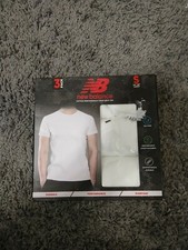 New Balance Men's Cotton Performance Crew Neck Tee 3-Pack Size SMALL White