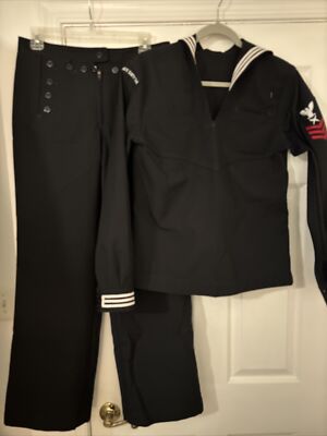 US Navy Dress Blue Crackerjack Jumper 10 MR With Pants Female Women W  Zipper