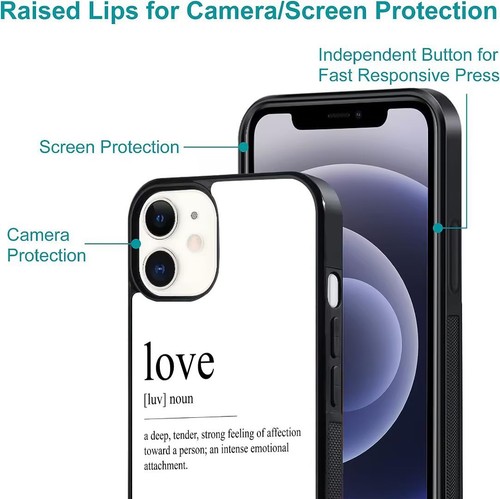 For iPhone SE XS XR Max 5 6 7 8 Plus Anti scratch Cover Love Definition meaning - Picture 23 of 25