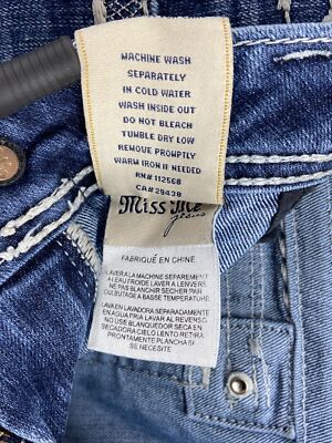 Miss Me Easy Boot JE5759ELSz 28 Low Rise Rhinestone Flap Pocket