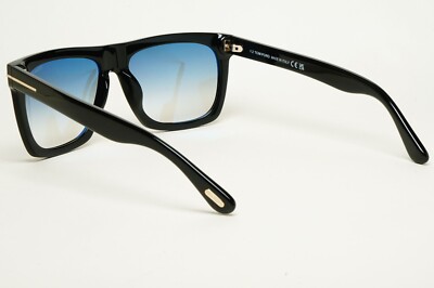 Tom Ford Sunglasses Morgan Black Glossy Blue Square FT0513 TF 513