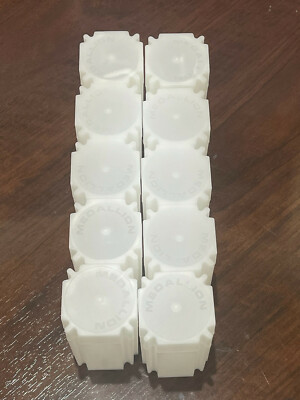 10- Guardhouse Medallion Tubes for 1-Oz Silver & Copper Rounds 39mm *used*