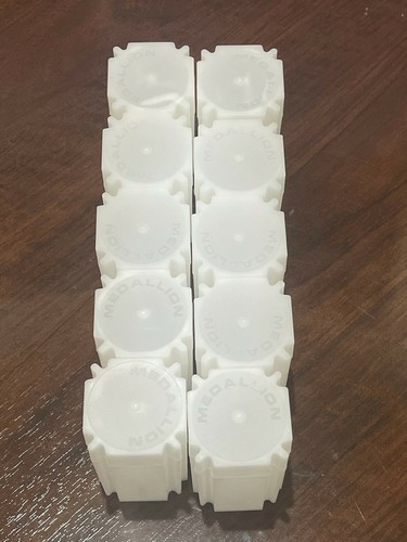 10- Guardhouse Medallion Tubes for 1-Oz Silver & Copper Rounds 39mm *used*