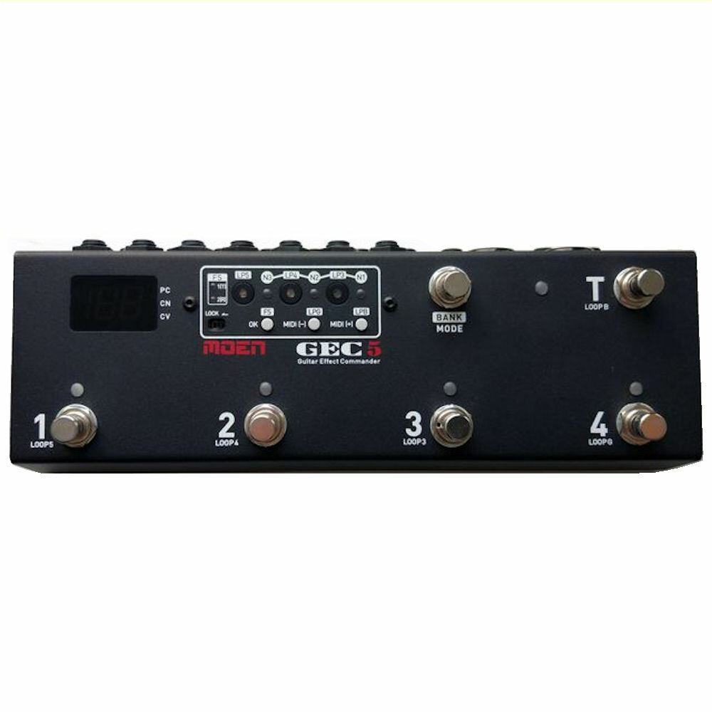 MOEN GEC-5 MIDI Guitar Pedal FX Switcher - 5 Loop Foot Controller