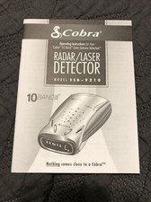 Cobra 10 Band 360 Radar/Laser Detector Model ESD-9210 - OWNERS MANUAL ONLY