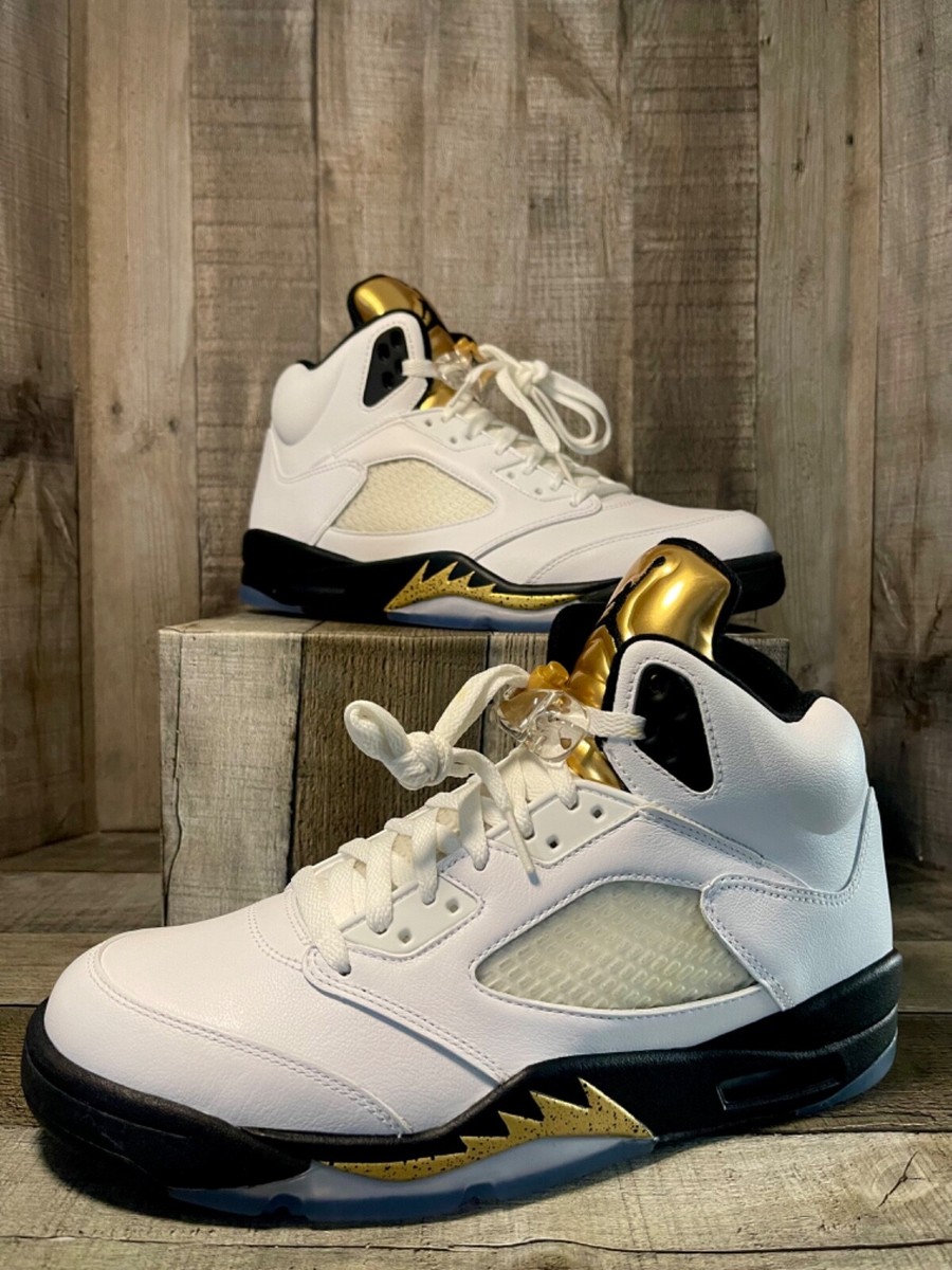 2016 Nike Air Jordan (5)V (Olympic Gold Medal Coin)/(136027-133