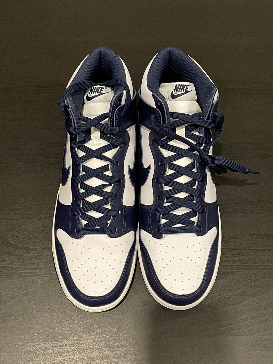 シューズ(男性用) NIKE dunk high championship navy us10 Nike Dunk High 'Championship Navy' (Review + On-boxing + On
