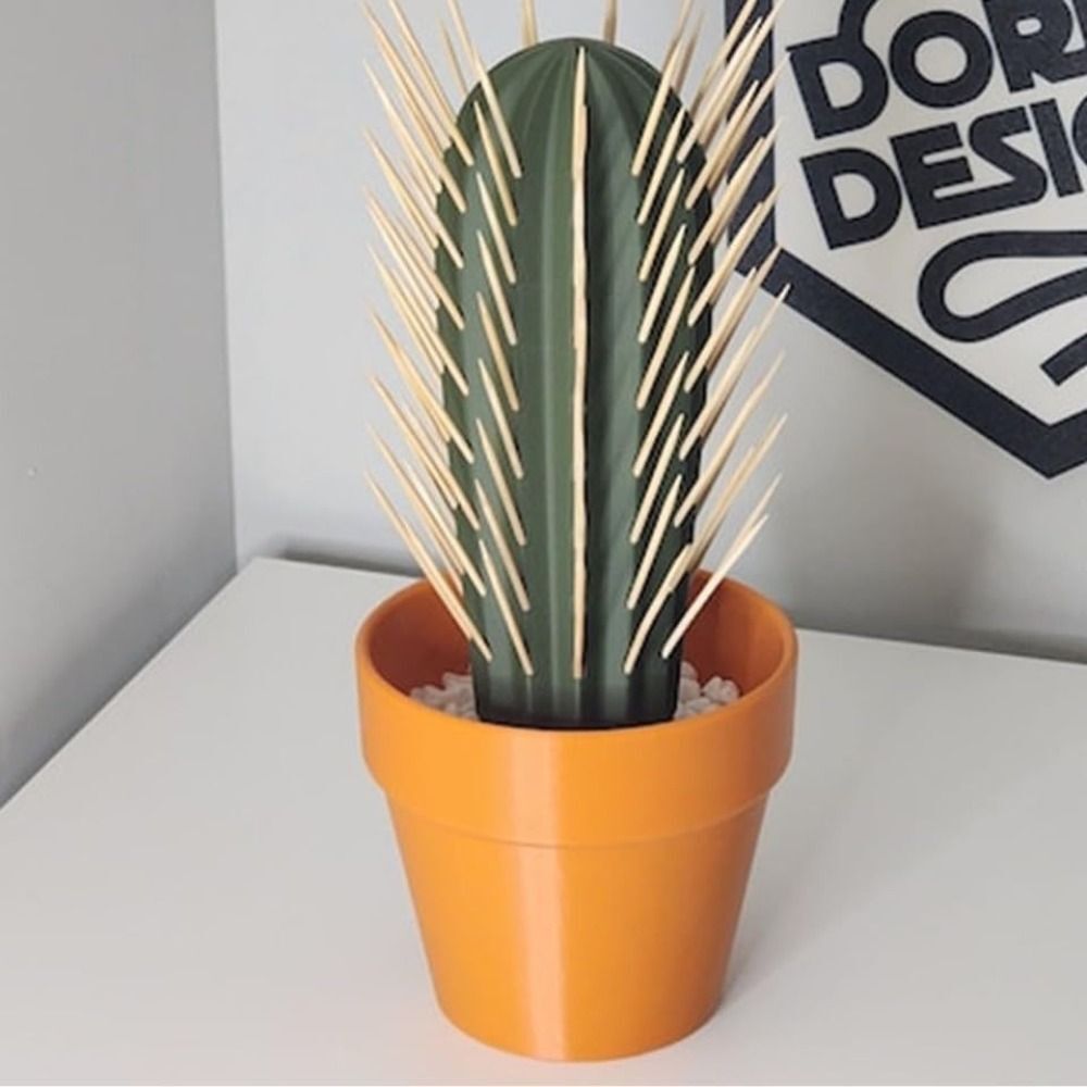 Easy to Use 3D Printed Cactus Toothpick Holder Toothpicks Container