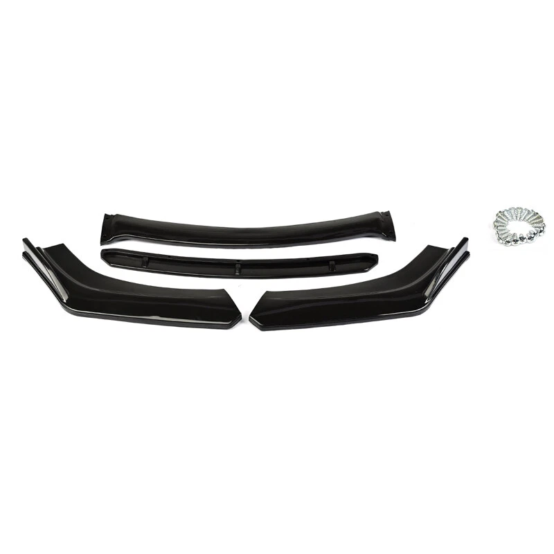 For Honda Accord Civic Front Bumper Lip Splitter Spoiler Side Skirts Gloss Black - Image 3 of 4