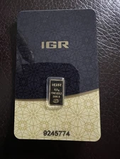 0.5 Gram IGR Gold Bar • 999.9 Fine • Sealed Assay Card 