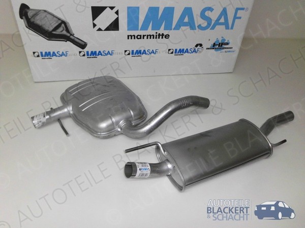 Imasaf Auspuffset Mitteltopf + Endtopf für VW Golf 4 Cabrio 2.0 85KW 1998-2002-image