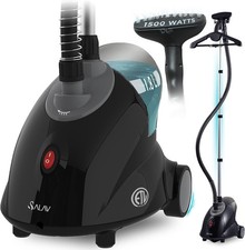 SALAV GS18-DJ Standing Garment Steamer w/ Roll Wheels, 1.8L Water Tank Adj. Pole