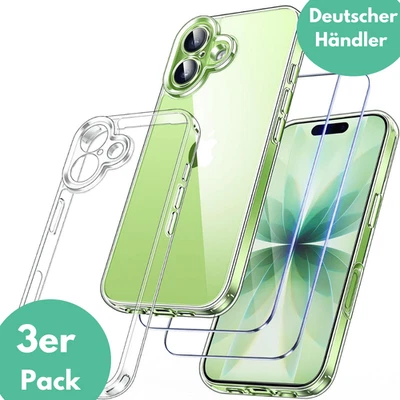 SMARTUP Hülle + 2X Schutzglas für iPhone 17 Panzerfolie Display Case Screen Full 9H