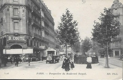 Postcard postcard 75 Paris boulevard Raspail (2.50)
