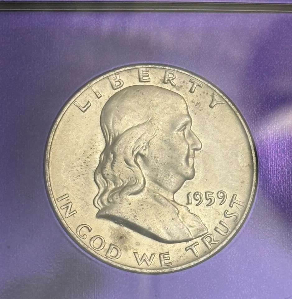 1959-D Franklin Half Dollar SAMPLE BERT Traderbea Purple Core - Image 2 of 4
