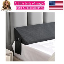 Full Bed Wedge Pillow Headboard  Mattress Gap Filler, Long Triangle Edge Cor...