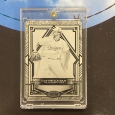 2025 Tier One Baseball Clayton Kershaw 1/1 Plate #30 Dodgers
