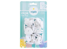 Home Safety Outlet Cover Plug 24 Pack - Essential for Babyproofing, White