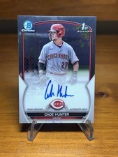 CADE HUNTER AUTO 1st 2023 Bowman Chrome Prospect Autograph REDS Rookie Card RC