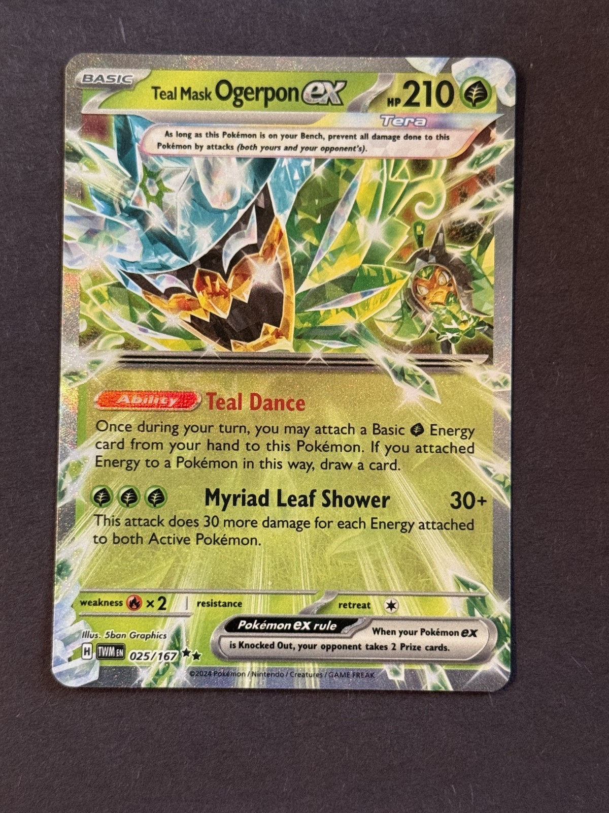 Sv06: Twilight Masquerade Teal Mask Ogerpon EX 25/167