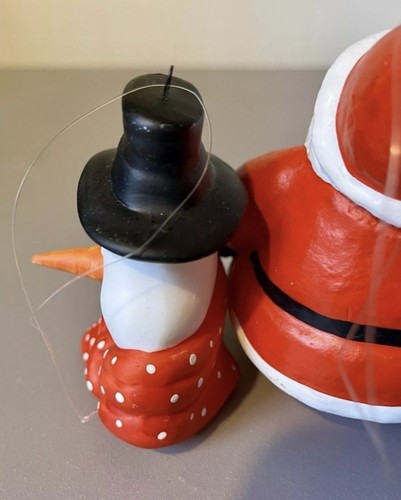 Department 56 Paper Mache Santa & Snowman Holiday Ornament Set - Picture 5 of 9