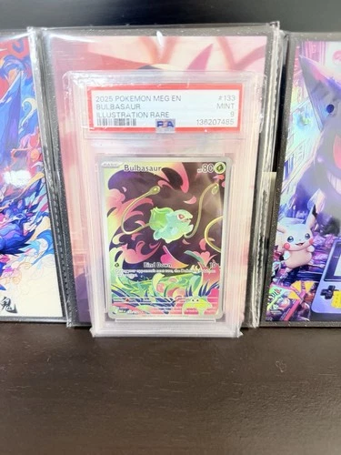Pokémon TCG Bulbasaur PSA 9 Me01 Mega Evolution Illustration Rare 133/132 2025