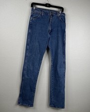 Wrangler 14MWZ Jeans Women's 11x34 Blue Cowboy Cut Cowgirl Rodeo Western Y2K