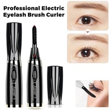 USB Rechargeable Electric Heated Eyelash Curler Long Lasting Makeup Tool UK
