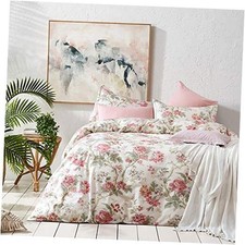 Home French Country Garden Toile Floral Printed Duvet Quilt Cover Cotton