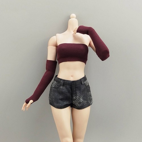 1/6 weibliche Ärmel Arm Abdeckung Rohr Top Manschette Kleidung Modell für 12" Actionfigur - Bild 12 von 43