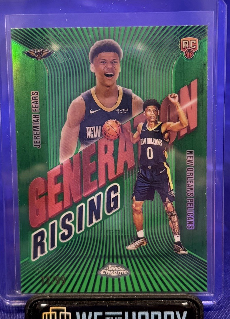 Jeremiah Fears ~ 2025-26 Topps Chrome ~ #/99 ~ Generation Rising Refractor ~ RC