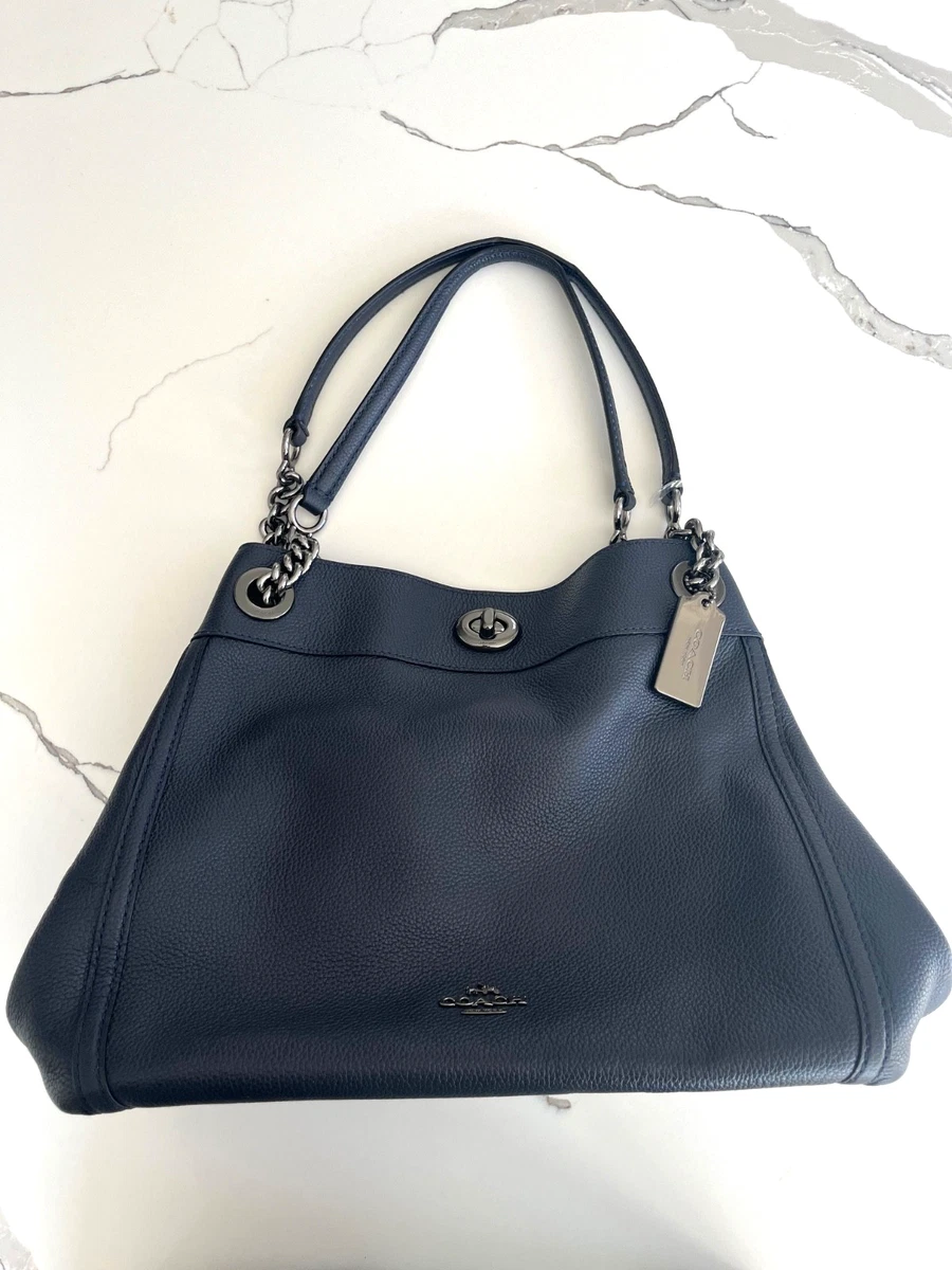 Coach Edie Shoulder Bag Blue Bags & Handbags for Women for sale | eBay