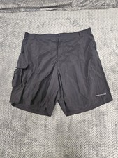 Columbia PFG Men's Omni-Shade Cargo Shorts Black Nylon, Zip Pocket, Size XXL