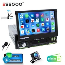 DAB+ Android 14 1 DIN 7" Autoradio Carplay GPS NAVI WIFI Bluetooth FM Kamera MIC