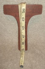 ANTIQUE 60" CLOTH TAPE MEASURE SCOTCH WOOLEN MILLS CHICAGO ~ HANDY CROTCH DEVICE