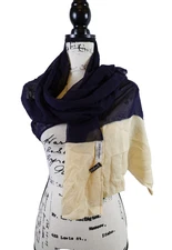 Giorgio Armani Womens Piano Scarf Large Wrap Shawl Sheer 62x25 Italy Silk