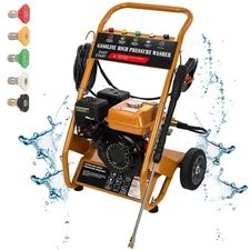 Gas Pressure Washer 212CC Gas Powered Washer 3950 PSI 2.6 GPM With 5 nozzles
