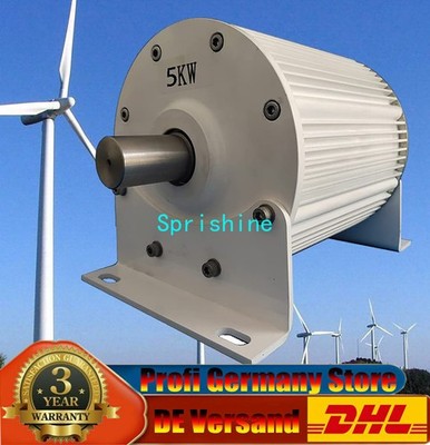DE 5000W 220VAC 3 Phasen Permanentmagnet Generator 500U/min DIY Windgenerator