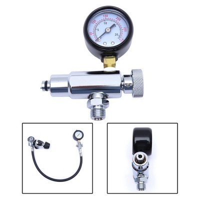 Atemregler Einstellwerkzeug mit Manometer 2nd Stage Scuba Dive Tools   300 PSI