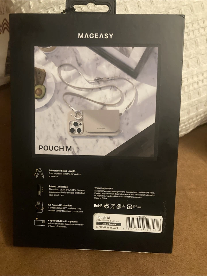 MAGEASY 2024 IPhone Pro Leather Wallet Phone Case With Stand 2 Way Carry New! - Image 4 of 4