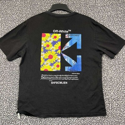 Off-White c/o Virgil Abloh Floral Arrows Shirt Women Large Black Cotton L