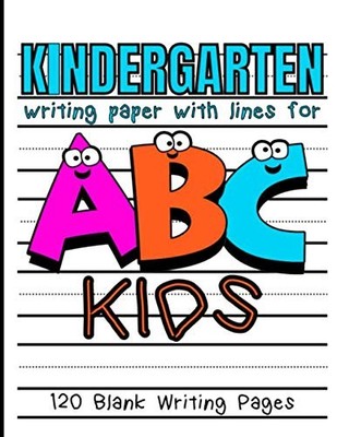 Kindergarten Writing Paper With Lines For ABC Kids Hand Writing Paper for Kid...
