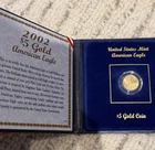 2002 US 1/10th $5 Proof Gold Eagle Gem Coin w/ Box
